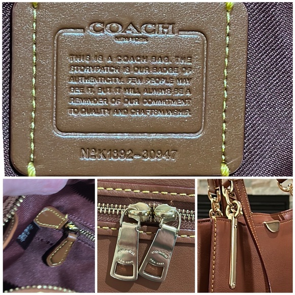 GORGEOUS Authentic Coach 1941 Dreamer 27 Satchel in Saddle, Light Gold. EUC - Picture 7 of 16